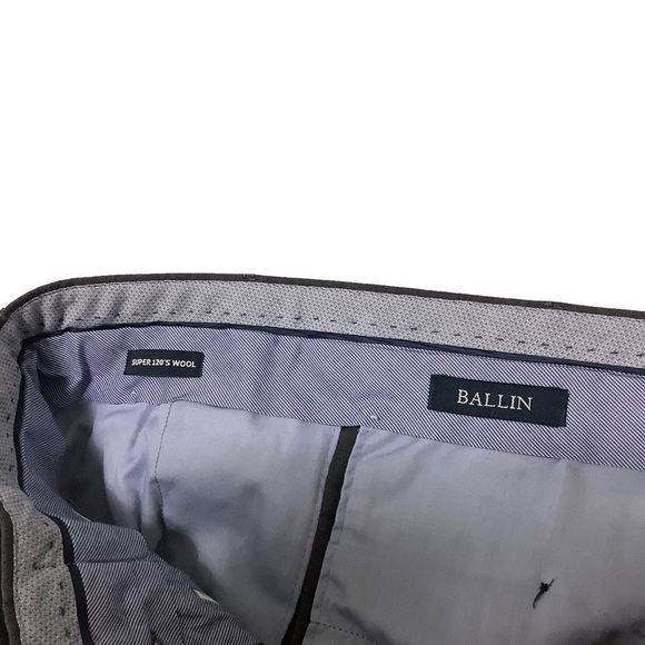 Ballin Wool Pants Sz 40W 32L Grey Super 120’s Comfort-EZE Slacks Trousers - Picture 4 of 9